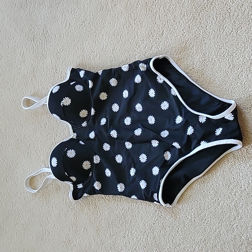 Kingdom & State Modcloth Daisy Retro Style Swimsuit Small New Underwire LQQK